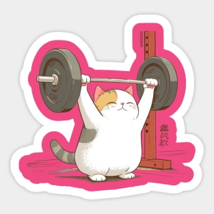 Fitness Cat Sticker